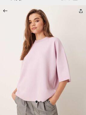 Light Pink Women’s Boxy Short-Sleeve Top